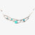 white and blue created opal silver statement necklace