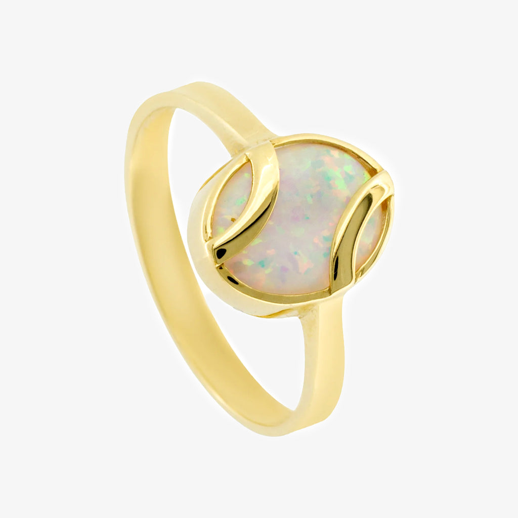NEW 9ct Yellow Gold Opal Ring