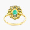 Emerald Diamond Flower Ring in 18 Carat & Platinum