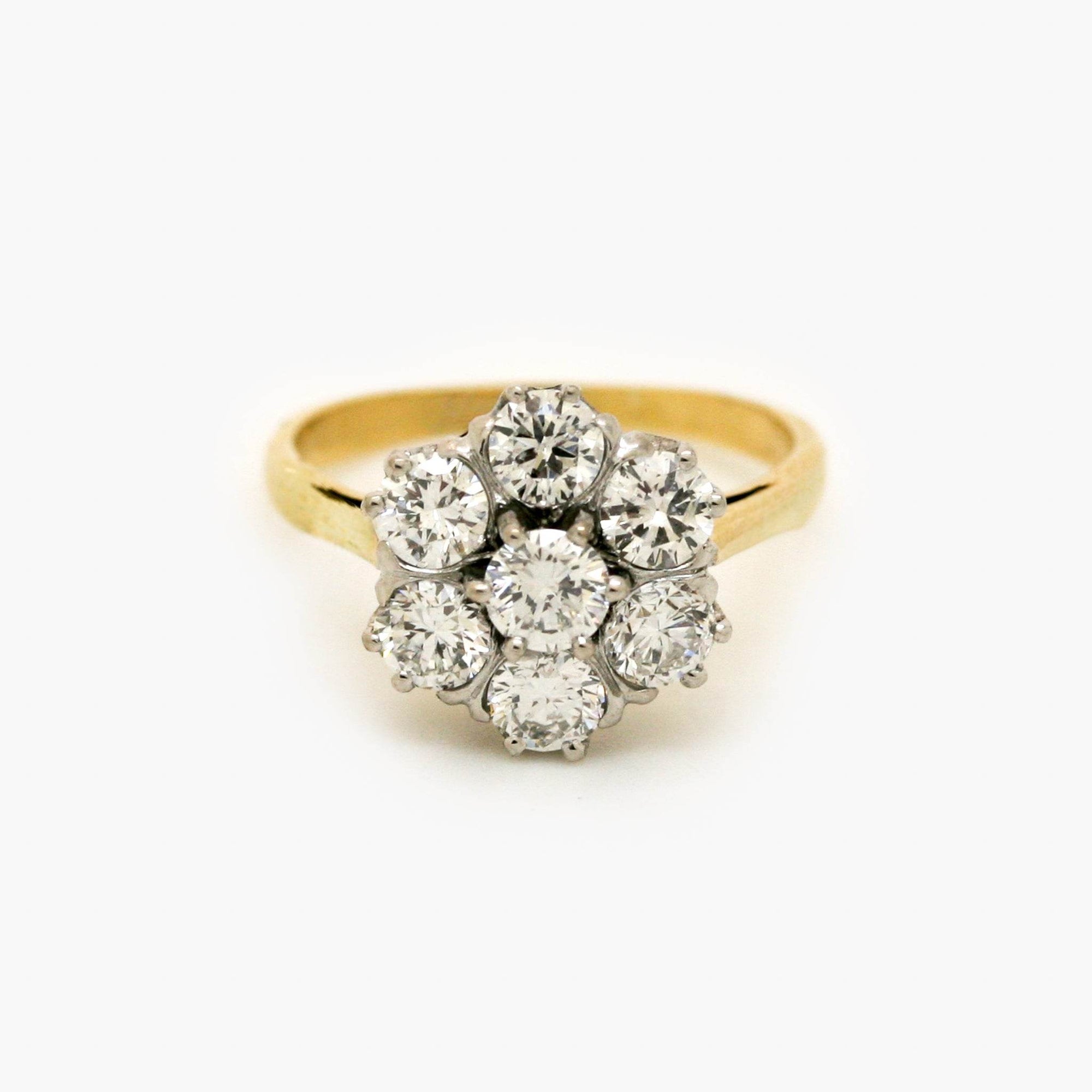 1.50ct Diamond Daisy Cluster Ring in 18ct Gold - Jordans Jewellers