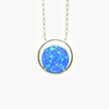 NEW Blue Created Opal Necklet