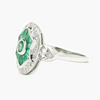 NEW Diamond & Emerald 9 Carat White Gold Ring