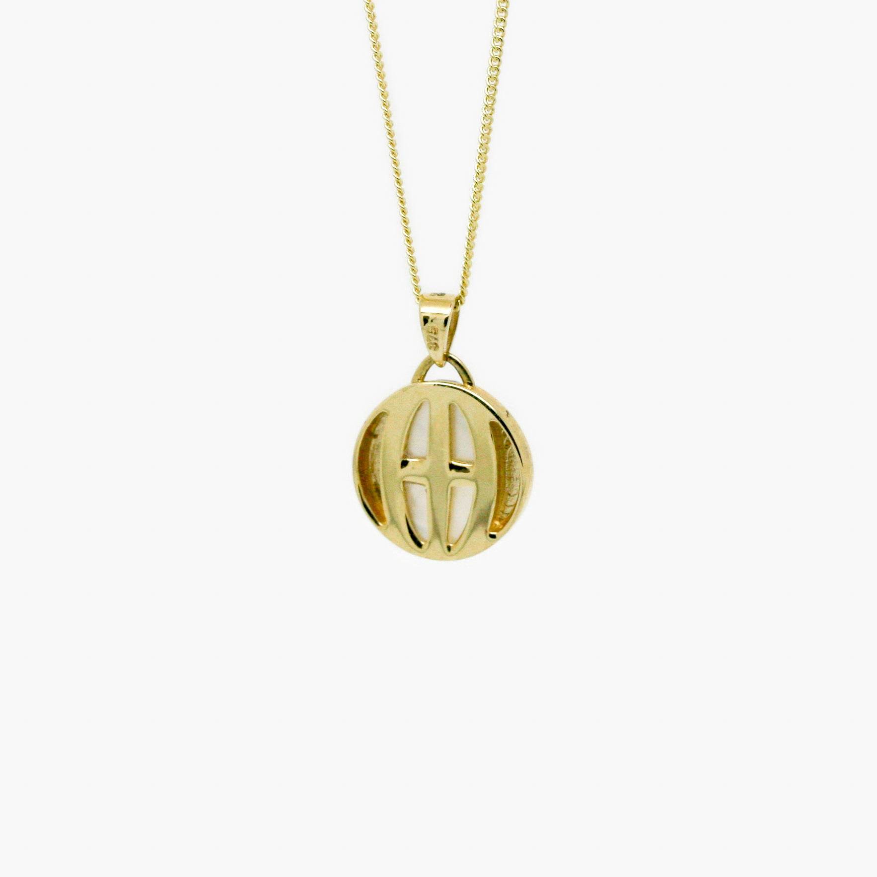 9ct Yellow Gold Necklace with Mother of Pearl Pendant - Jordans Jewellers