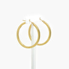 9ct Yellow Gold Square 25mm Hoop Earrings - Jordans Jewellers