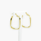 9ct Yellow Gold 20mm Twisted Hoop Earrings - Jordans Jewellers
