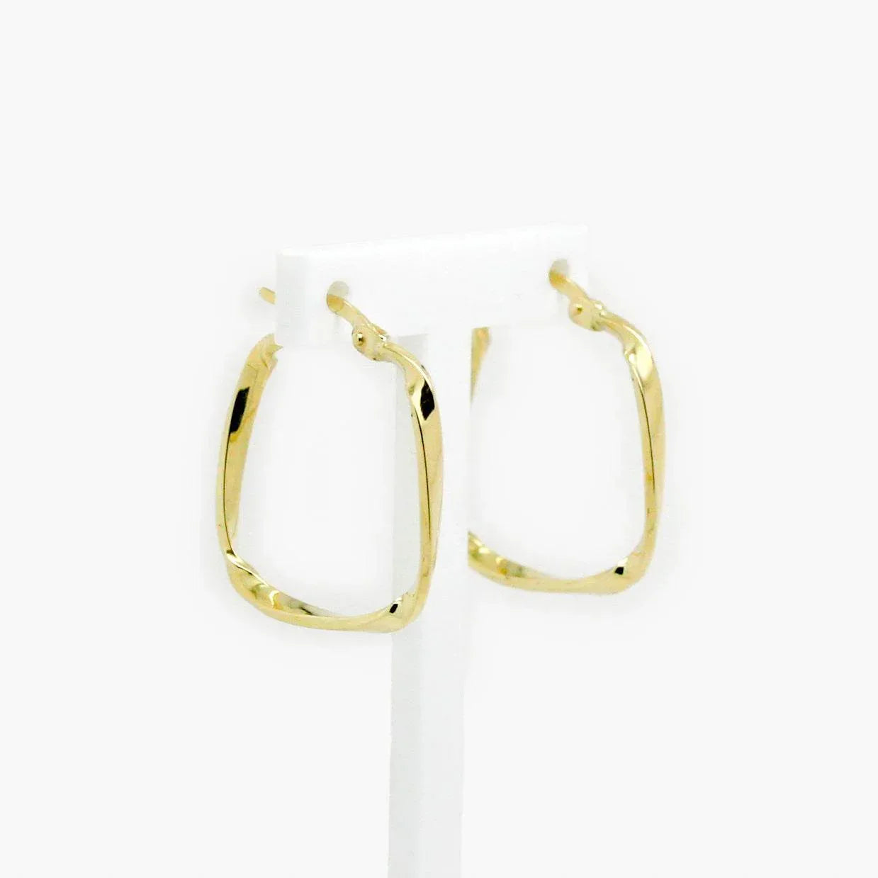 9ct Yellow Gold 20mm Twisted Hoop Earrings - Jordans Jewellers