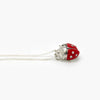 Silver CZ Enamel Ladybird Brooch/Pendant Necklace