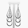 Silver Multi Pear Earrings