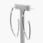 Silver Star Half Hoop Earrings - Jordans Jewellers