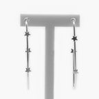 Silver Star Half Hoop Earrings - Jordans Jewellers