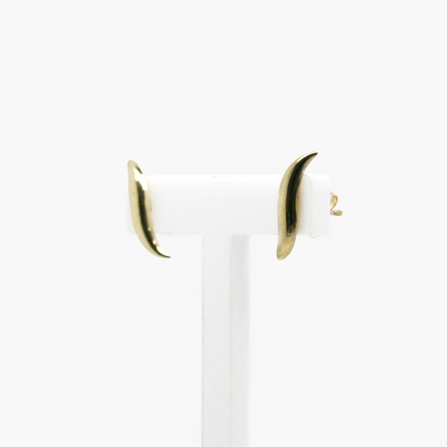 9ct Yellow Gold Wavy Line Stud Earrings - Jordans Jewellers