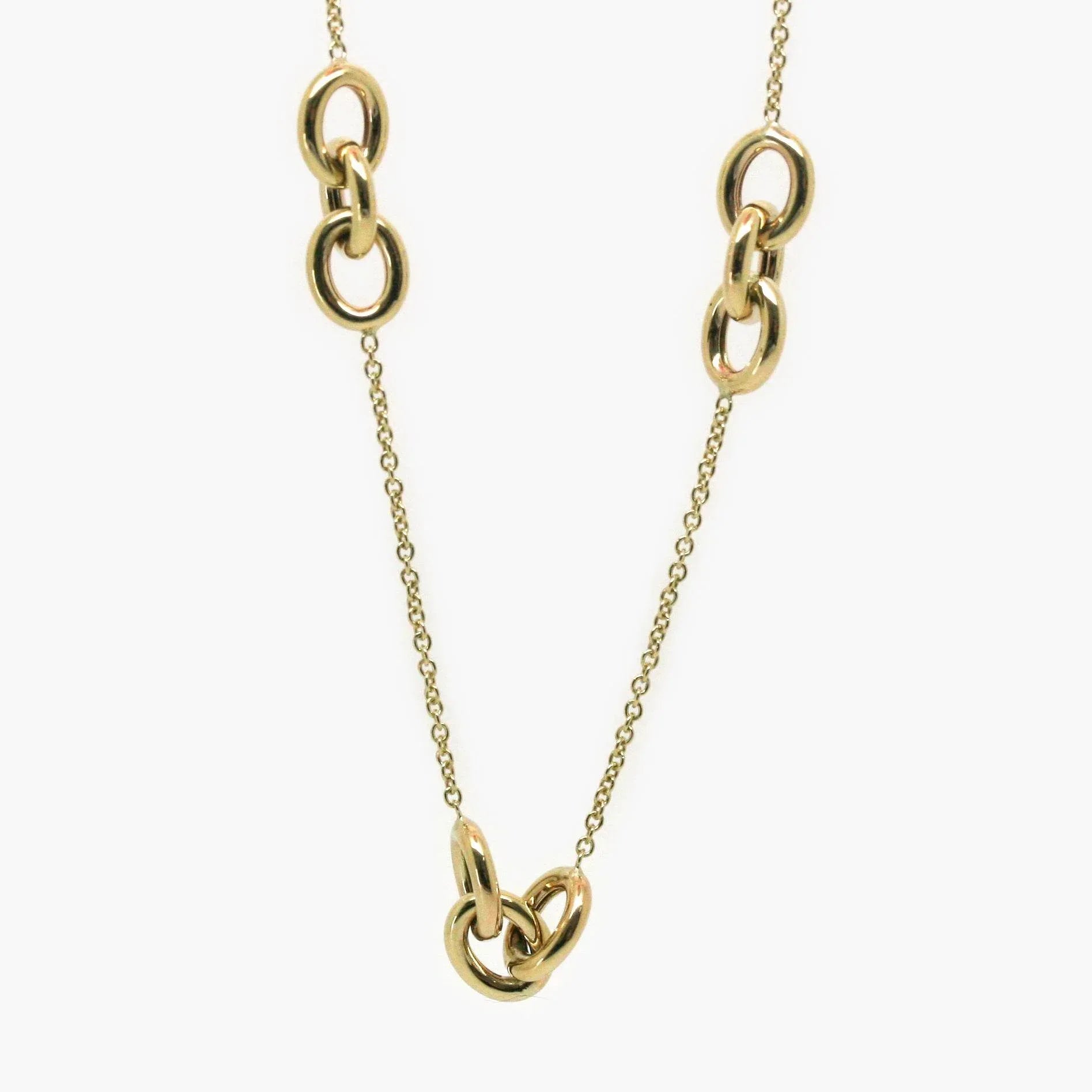 9ct Yellow Gold Triple Oval Necklace - Jordans Jewellers