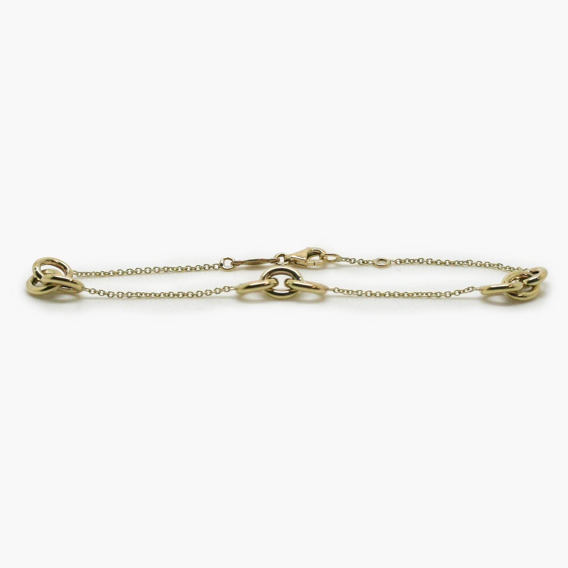 9ct Yellow Gold Triple Oval Bracelet - Jordans Jewellers