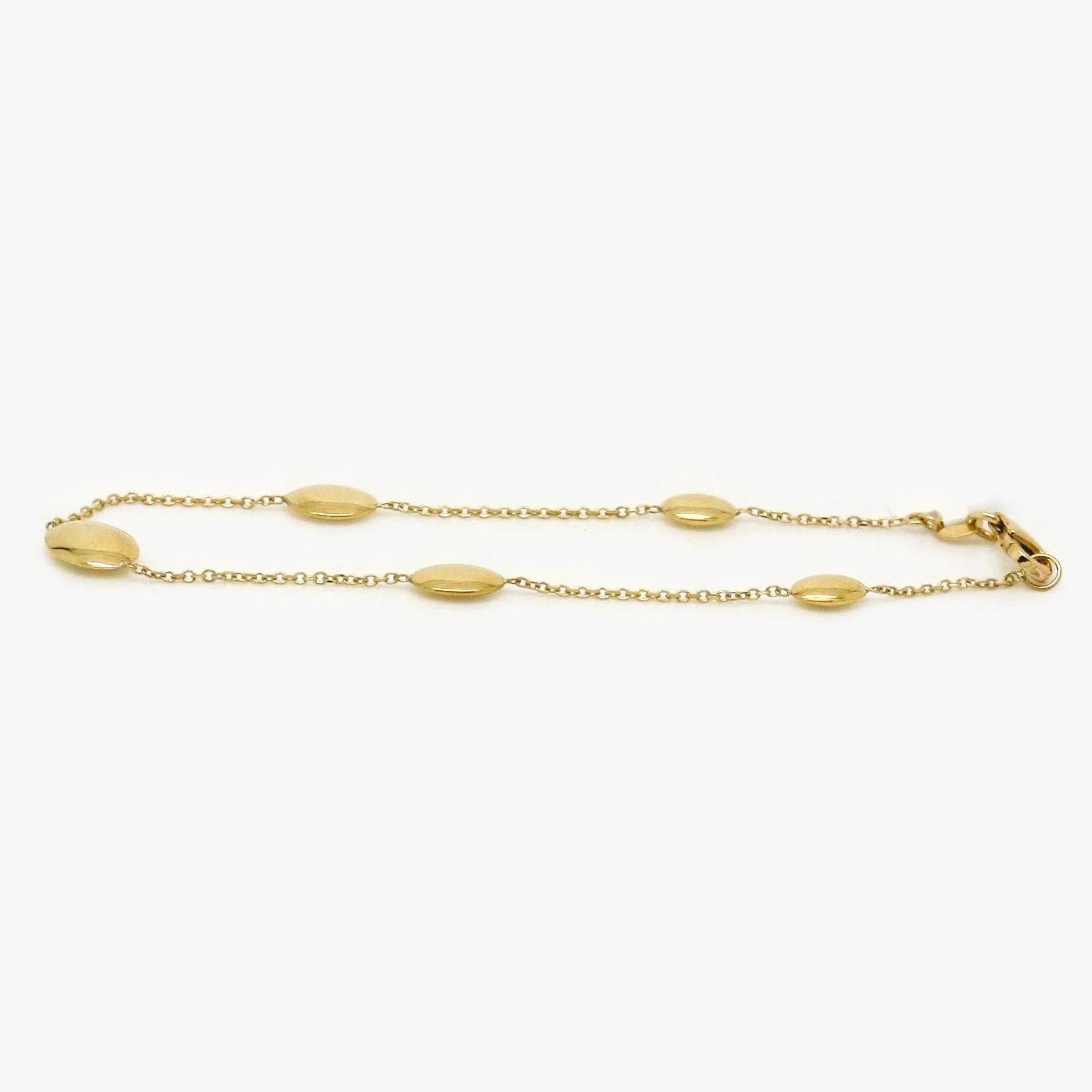 9ct Yellow Gold Oval Panel Bracelet - Jordans Jewellers