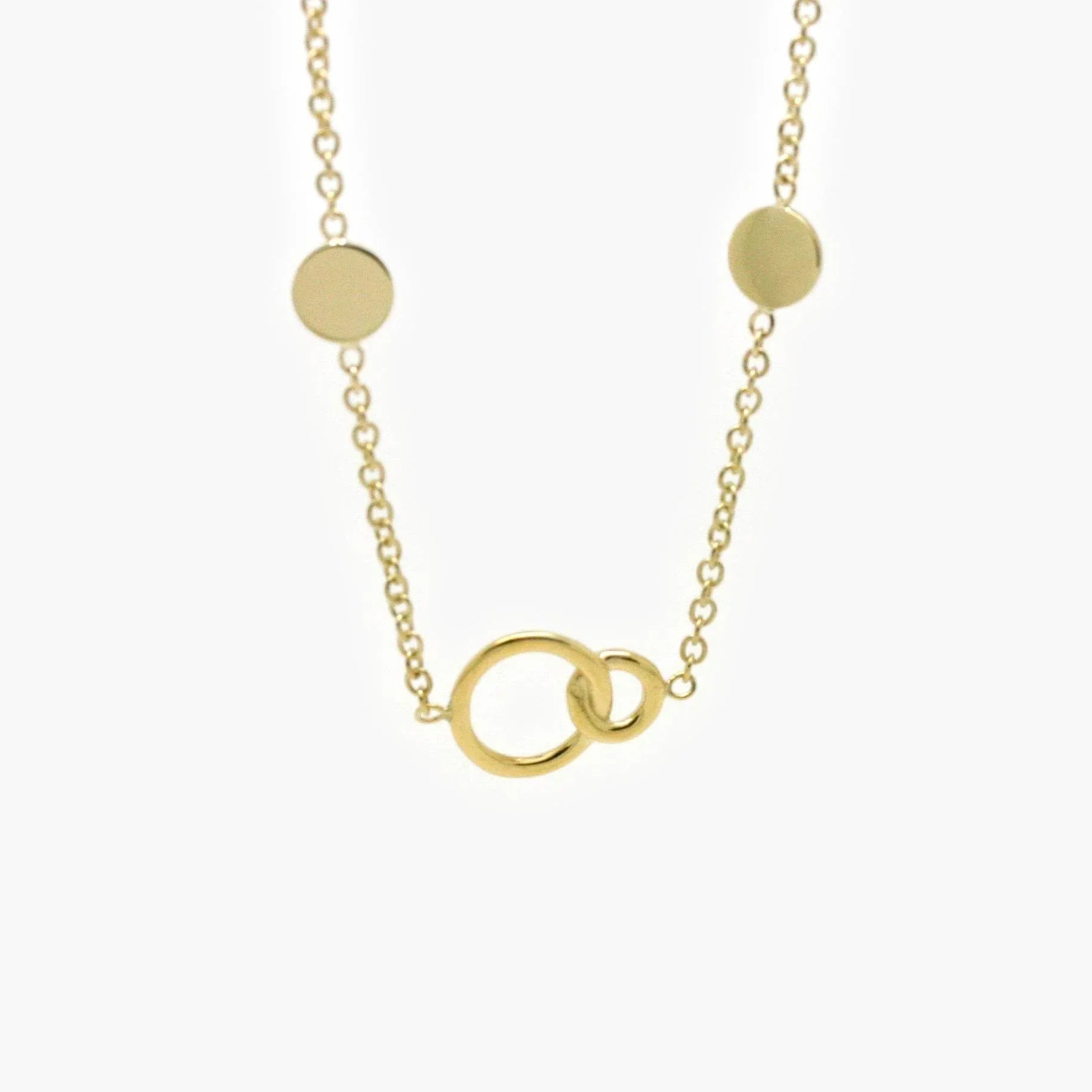 9ct Yellow Gold Circles Necklace - Jordans Jewellers