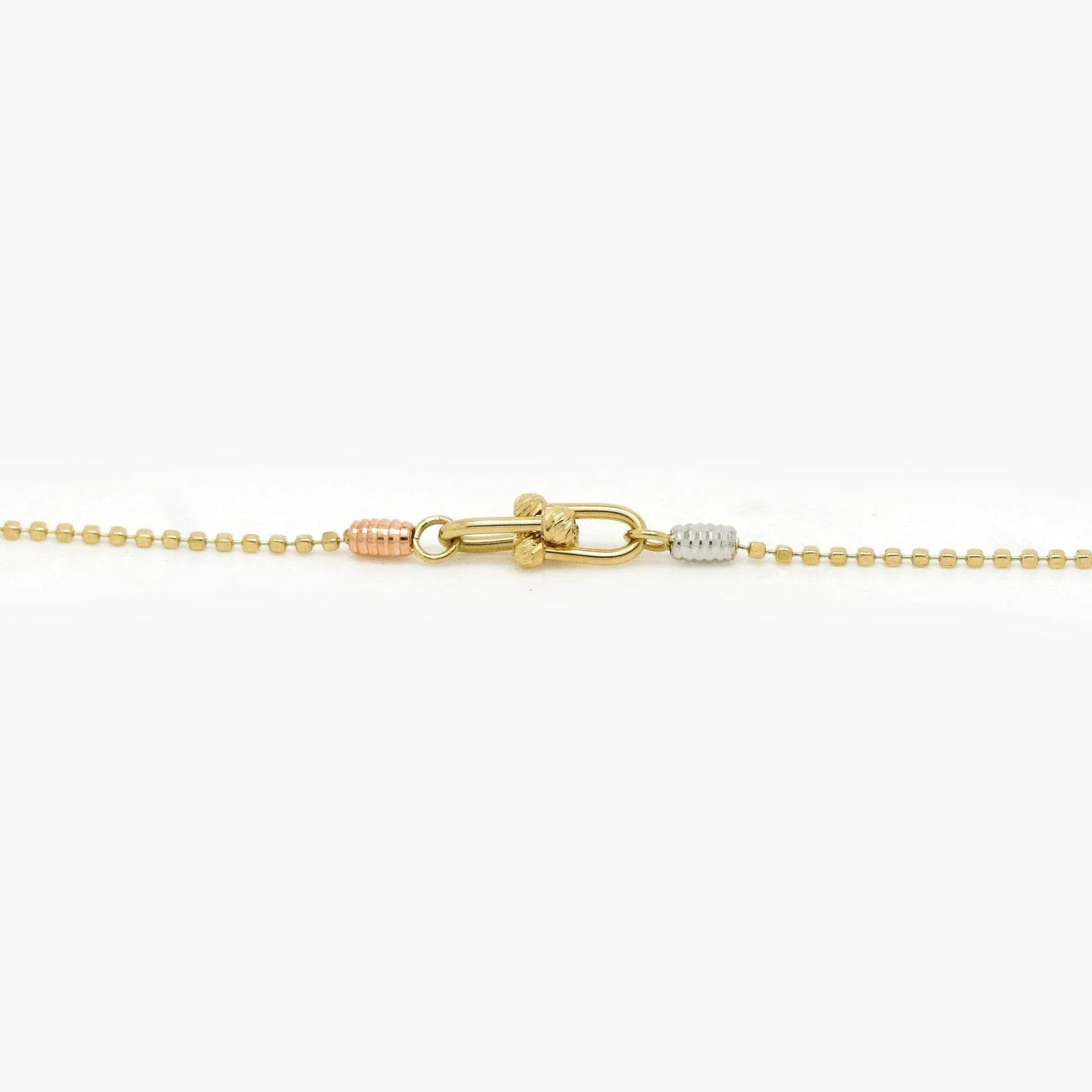 14ct White Rose & Yellow Gold Square & Oval Link Bracelet - Jordans Jewellers
