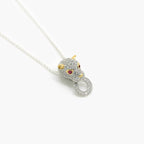 Silver Gold Plated CZ Panther Pendant Necklace - Jordans Jewellers