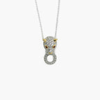 Silver Gold Plated CZ Panther Pendant Necklace - Jordans Jewellers