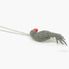 Silver Marcasite Red Agate Parrot Brooch/Pendant Necklace