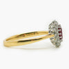 18 Carat Yellow Gold Oval Ruby & Diamond Cluster Ring
