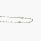 18ct White Gold Diamond Station Necklace - Jordans Jewellers