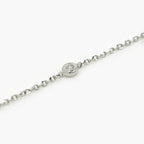 18ct White Gold Diamond Station Necklace - Jordans Jewellers