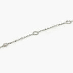 18ct White Gold Diamond Station Necklace - Jordans Jewellers
