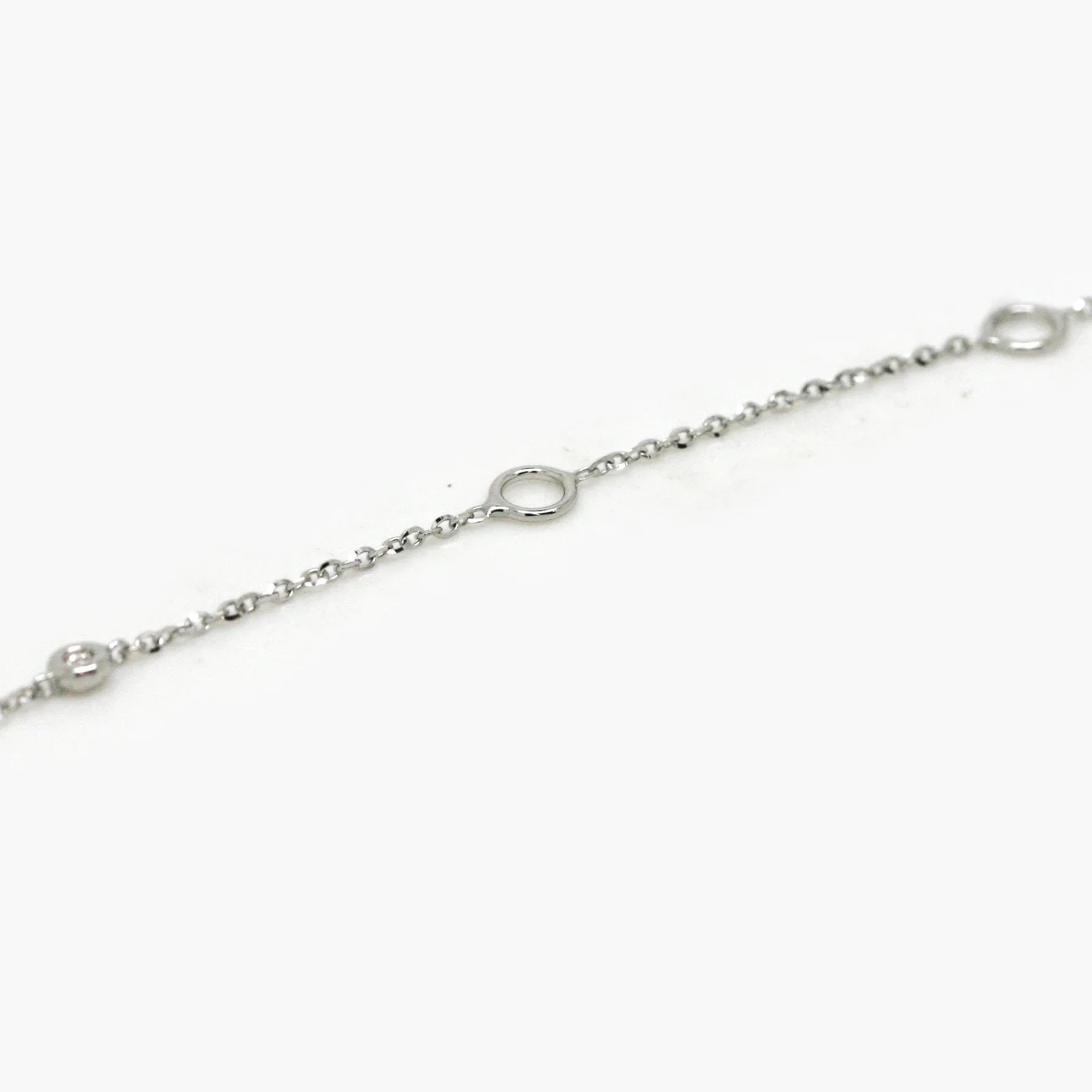 18ct White Gold Diamond Station Necklace - Jordans Jewellers
