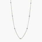 18ct White Gold Diamond Station Necklace - Jordans Jewellers