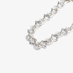 Sterling Silver Handmade Fancy Link Bracelet side angle