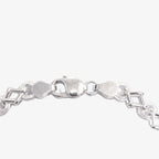 Sterling Silver Handmade Fancy Link Bracelet clasp detail