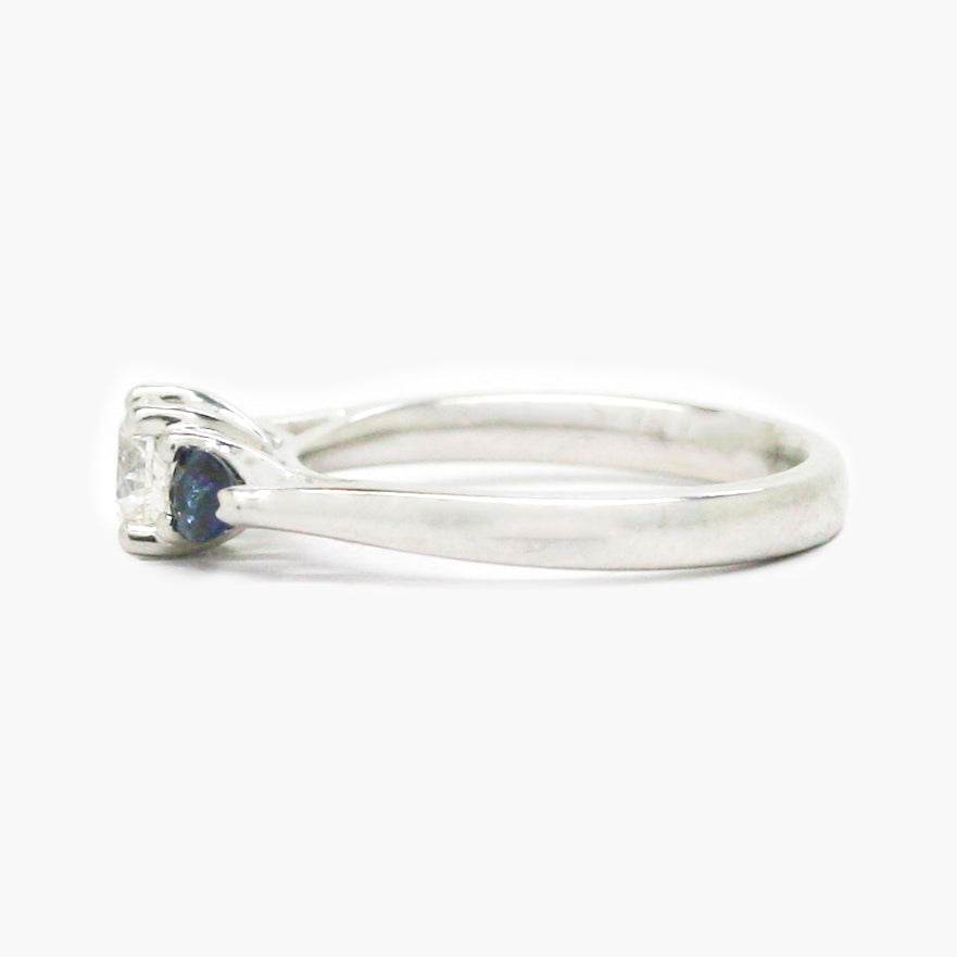 Sapphire & Diamond 3 Stone Platinum Ring - Jordans Jewellers