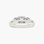 Sapphire & Diamond 3 Stone Platinum Ring - Jordans Jewellers