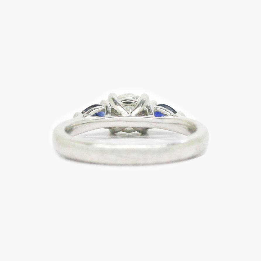 Sapphire & Diamond 3 Stone Platinum Ring - Jordans Jewellers