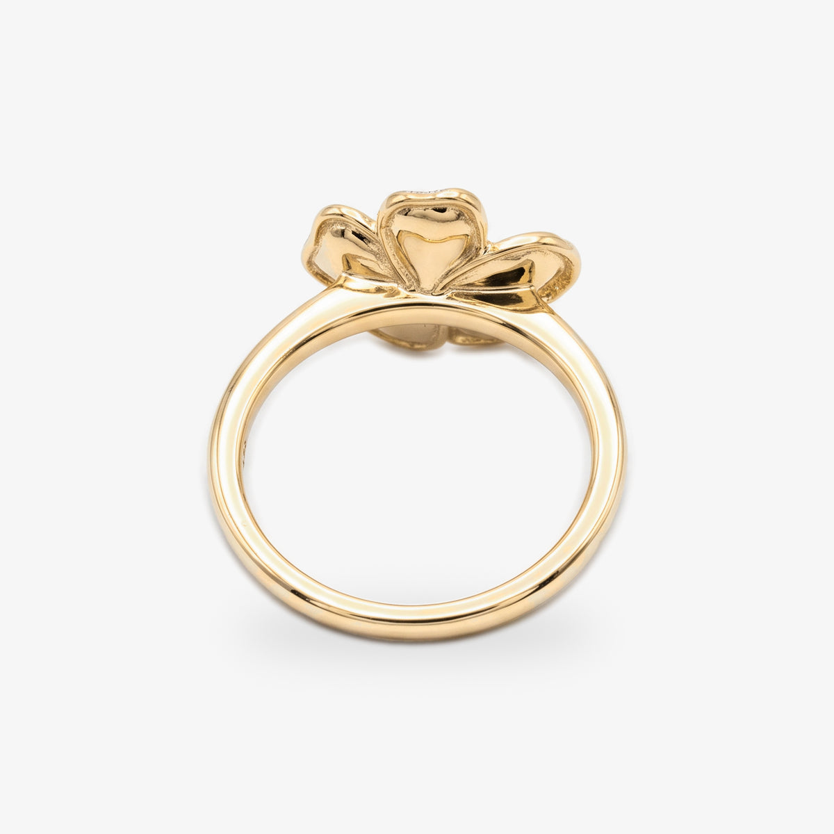 9ct Gold Diamond Flower Ring detail view