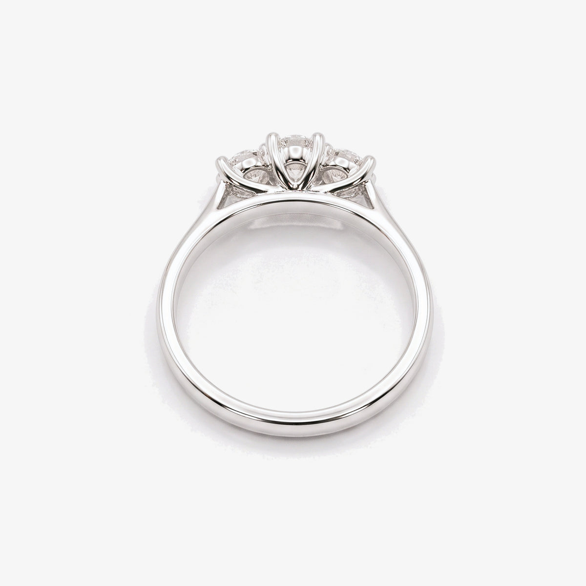 9ct Gold Diamond Three Stone Ring detail view