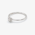 9ct Gold Diamond 0.20ct Solitaire Ring side angle