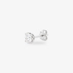 18ct White Gold Lab Grown Diamond 2.00ct Stud Earrings side view