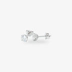 18ct White Gold Lab Grown Diamond 2.00ct Stud Earrings close up