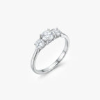 9ct White Gold 1.00ct Diamond Trilogy Ring