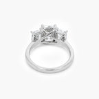 Platinum 4.11ct Criss Cut Diamond Three Stone Ring