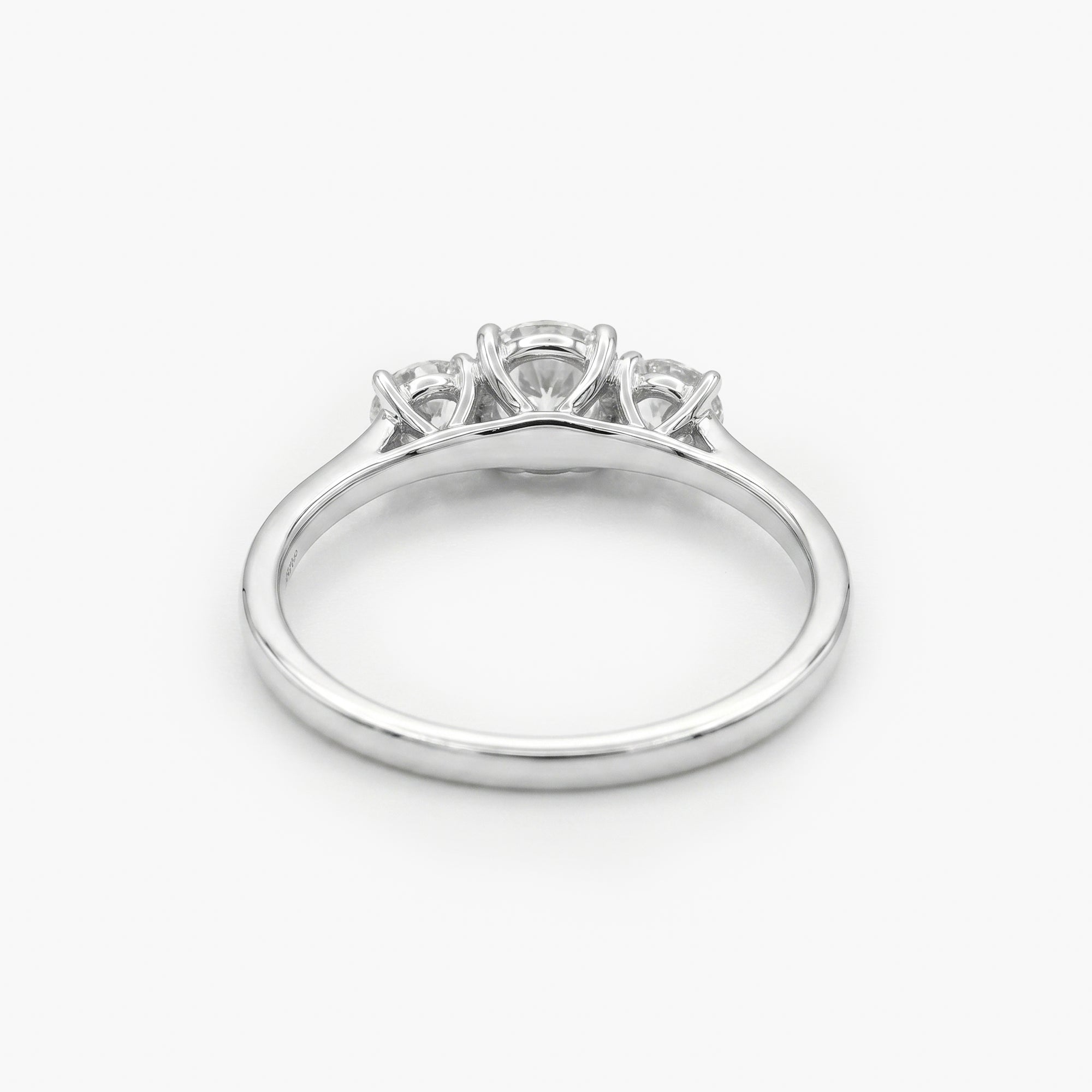 9ct White Gold 1.00ct Diamond Trilogy Ring