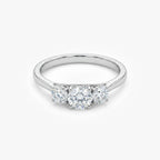 9ct White Gold 1.00ct Diamond Trilogy Ring