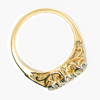 18 Carat Yellow Gold & Platinum Three Stone Diamond Ring