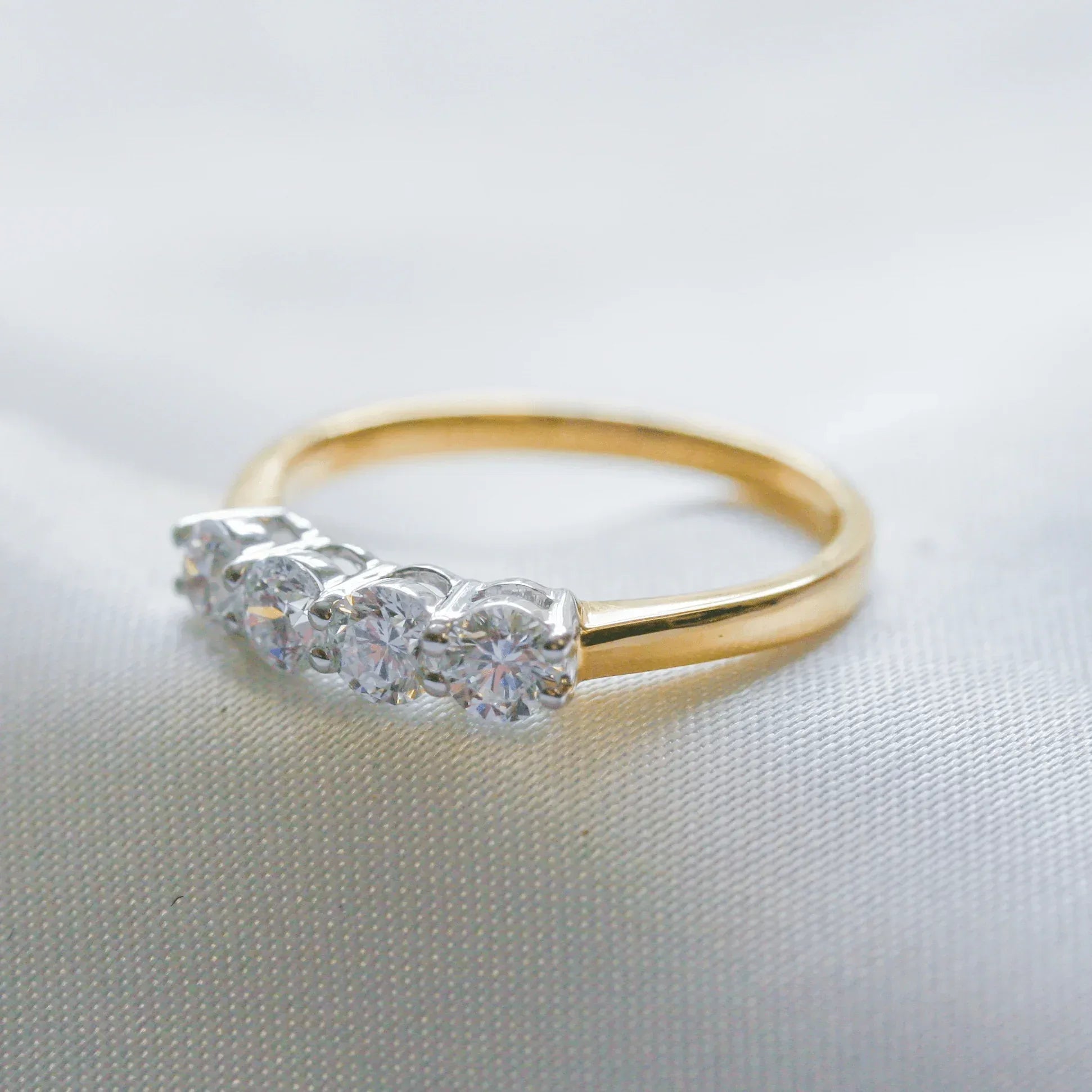 NEW 18 Carat Yellow Gold Four Stone Diamond Ring - Jordans Jewellers