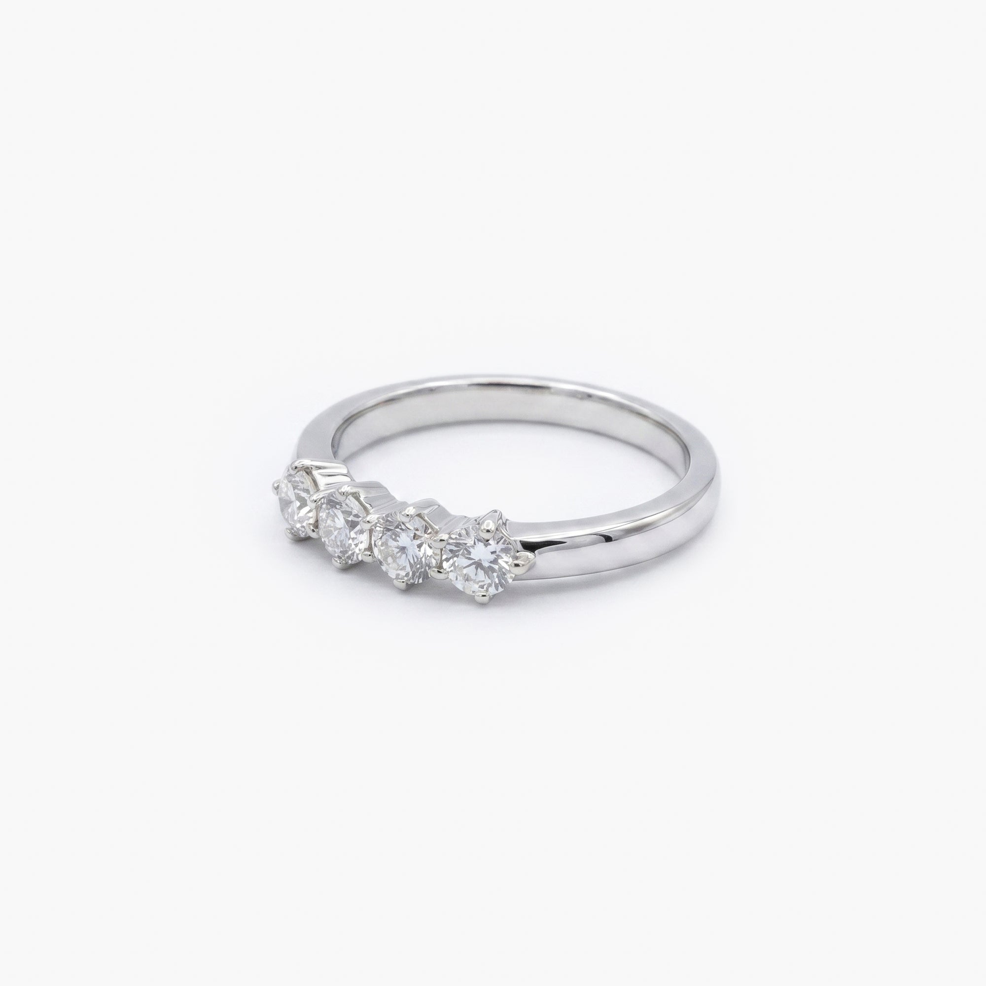 18ct White Gold 0.74ct Diamond Four-Stone Ring
