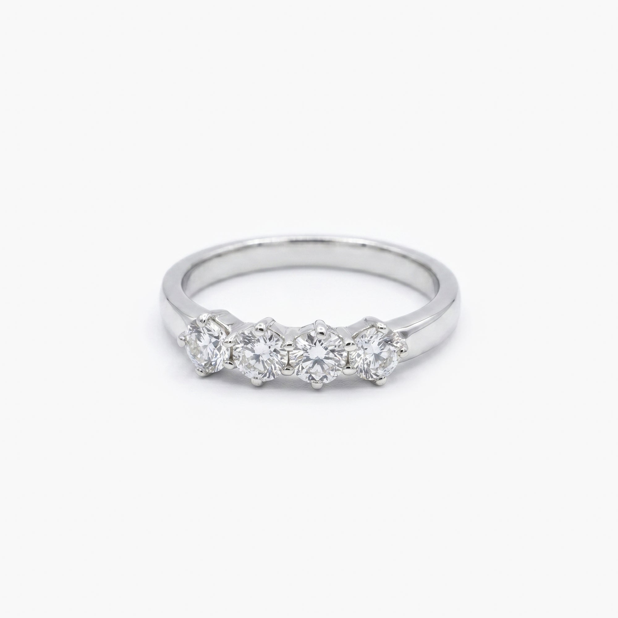 18ct White Gold 0.74ct Diamond Four-Stone Ring