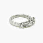 9ct White Gold 5-Stone Diamond Half Eternity Ring - Jordans Jewellers