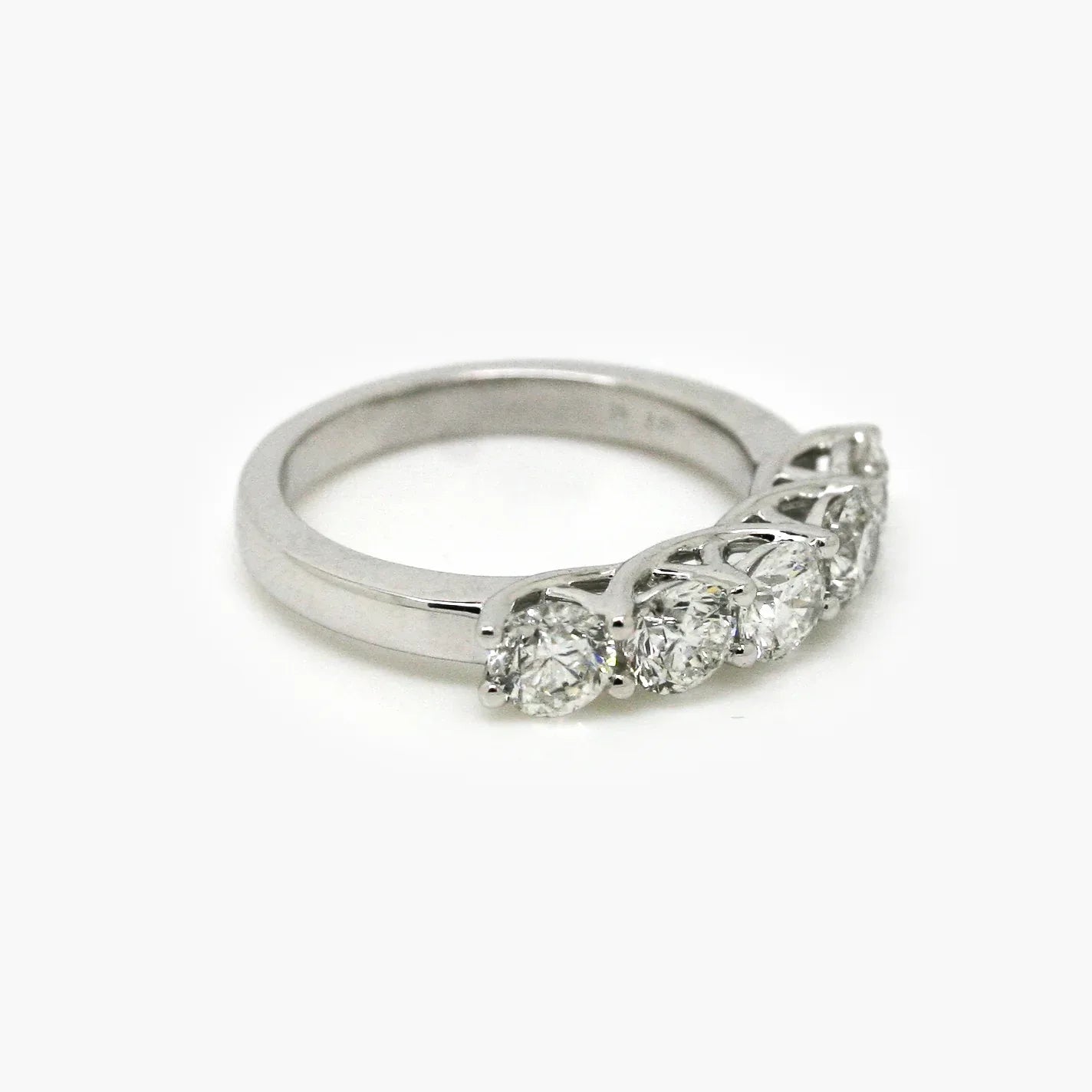 9ct White Gold 5-Stone Diamond Half Eternity Ring - Jordans Jewellers
