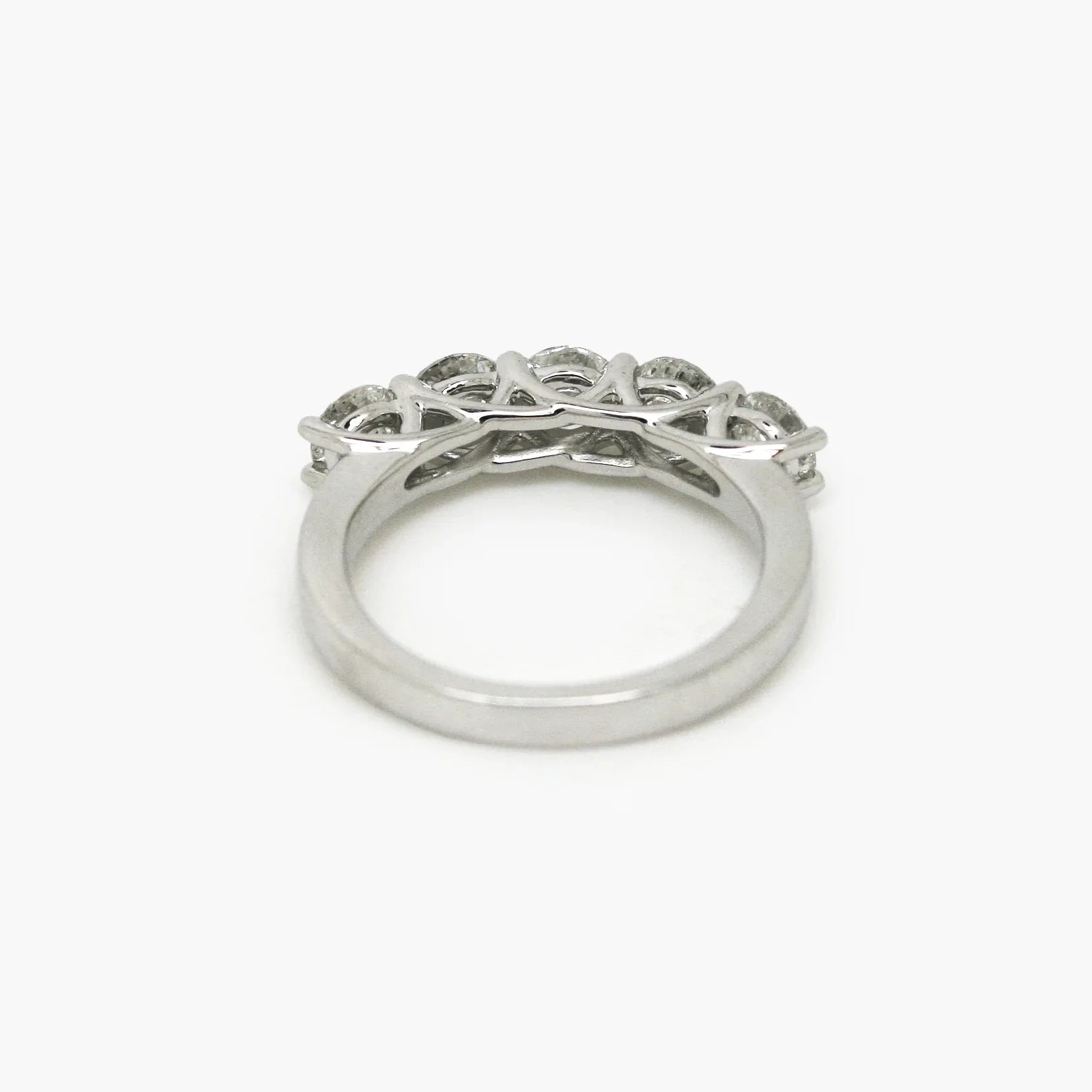 9ct White Gold 5-Stone Diamond Half Eternity Ring - Jordans Jewellers
